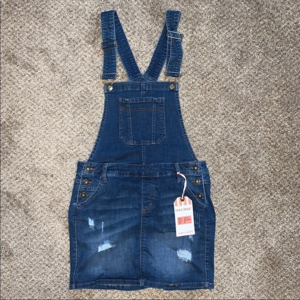 Dark Jean Overall Dress